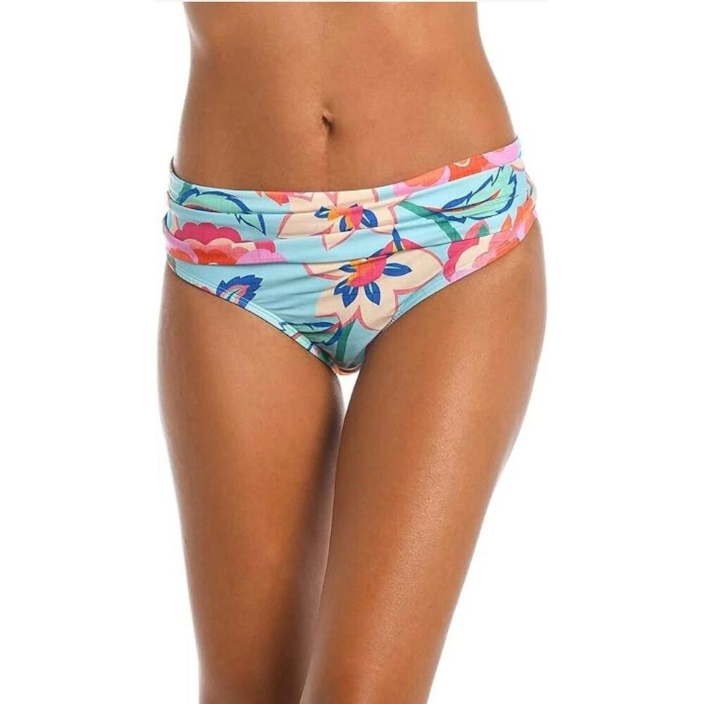 New La Blanca Island Goddess Banded Hipster Swimsuit Bottom in Floral Print  14